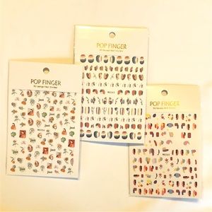 Pop Finger Nail Art - 3 Sheets